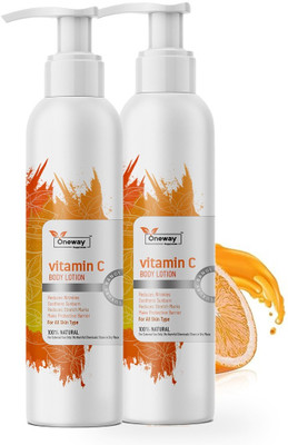 Oneway Happiness Natural Vitamin C Body Lotion with Lemon & Orange Extracts (2x200ml)(400 ml)
