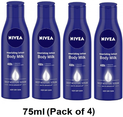 NIVEA Body Milk Nourishing Lotion (75ml X 4)(300 ml)
