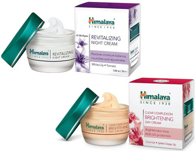 HIMALAYA Revitalizing Night Cream + Clear Complexion Brightening Day Cream (2X50g)(100 g)