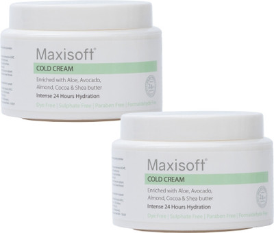 Maxisoft Cold Cream 100 gm | With Aloe & Rose Water |For all skin types(200 g)