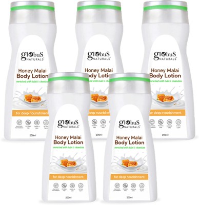 Globus Naturals Honey Malai Body lotion, Enriched with Tulsi and Chandan, For Deep Nourishment(1000 ml)