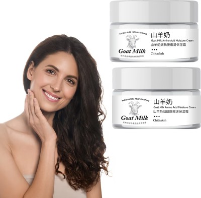 CHITAAKSH Goat Milk Cream Day & Night For Skin Whitening,Brightening & Anti Ageing (Pack2)(100 g)