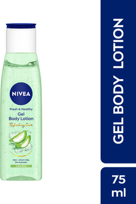 NIVEA Aloe Vera Gel Body lotion, 24H hydration, Non-Sticky & fast absorbing,(75 ml)