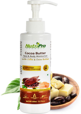 NutriPro Cocoa Butter Face & Body Moisturizer | With Cocoa Butter & Coffee(200 ml)