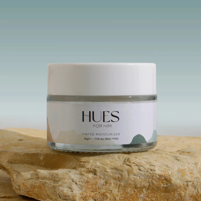 HUES FOR HIM Tinted Moisturizer,Anti-Aging|Radiant Skin Coverage|Hydrates|Reduce Inflammation(30 g)