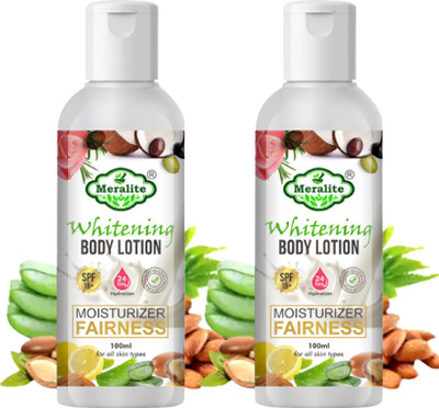 Meralite Whitening Body Lotion SPF 15 + Moisturiser Fairness for Face, Hand & Body(200 ml)