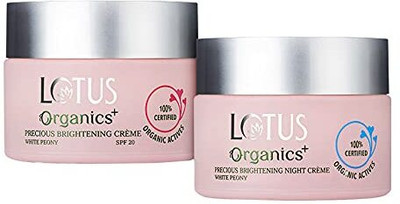 Lotus Organics+ Precious Brightening Day Cream & Night Cream Combo (2 Items in the set)(100 ml)