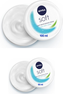 NIVEA Soft Light Moisturizing Cream - 100ml & 50ml (Pack of 2)(150 ml)