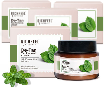 RICHFEEL De-Tan Cream 100 G Pack of 4(400 g)