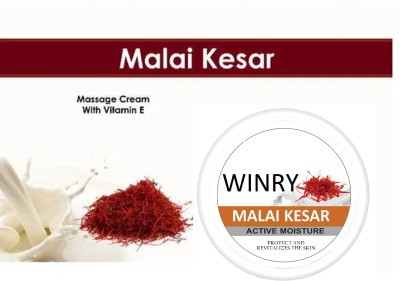 winry Malai Kesar Massage Cream with Vitamin E, and Saffron(200 g)