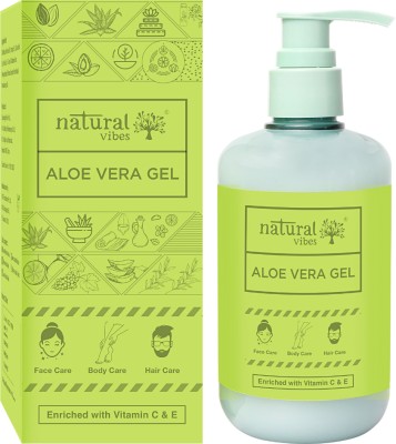 Natural Vibes Aloe Vera Gel with Vitamin C & E for Face, Hair & Body 300 ml(300 ml)