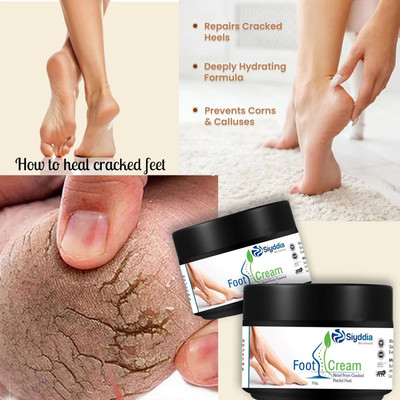 SIYDDIA Foot Cream with Vitamin E, Peppermint & Argan Oil 4 creacked heel repair cream(100 ml)
