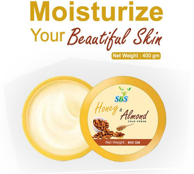 SBS Nourishing Honey & Almonds Skin Cream with Vitamin E, Natural Sunscreen(400 g)