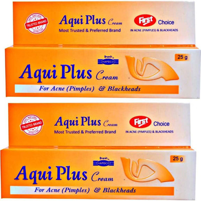 HAPDCO Aqui plus face Acne Pimples cream 25gm 2pc(50 g)