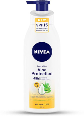NIVEA 400ml Aloe Protection Spf15 Bodylotion Lotion Set of 1pc(400 ml)