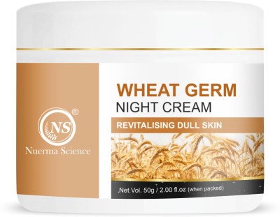 Nuerma Science Wheatgerm Night Cream enrich with Aloe Vera, Vitamin E Oil, Argan Oil & Other(50 g)