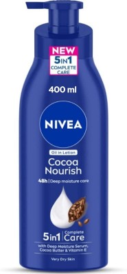 NIVEA Cocoa Nourish Oil in Lotion 5 in 1 Care(400 ml)