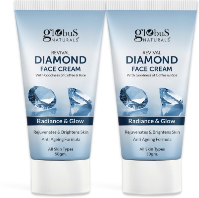 Globus Naturals Revival Diamond Face Cream For Soft & Glowing Skin, Set of 2(100 g)