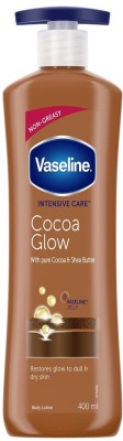 Vaseline Non Greasy Long Lasting Moisturiser Cocoa Glow with Pure Cocoa Butter Bodylotion(400 ml)