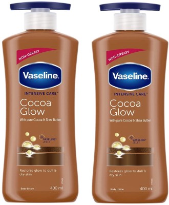 Vaseline COCOA GLOW BODY LOTION EACH 400 ML SET OF 2 PCS(800 ml)