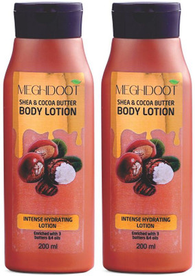 MEGHDOOT Shea & Cocoa Butter Intense hydrating body lotion 200ml pack of 2 (400ml)(400 ml)