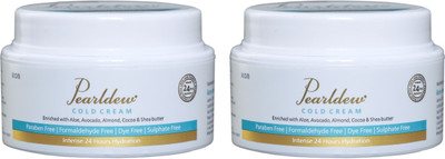 Pearldew Cold Cream 100 gm | With Aloe & Rose Water |For all skin types(200 g)