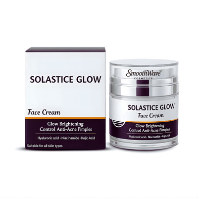 SmoothWave Cosmetics Solastice Glow Face Cream for Brightening, Anti-Acne, Pimple Control b.12(50 g)
