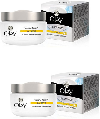 OLAY Natural Aura Day SPF 15 Glowing Fairness face cream 50g Each(100 g)