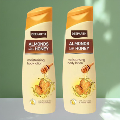 Deeparth Almonds with Honey Body Lotion 100ml Each | Daily Moisturizer(200 ml)