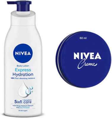 NIVEA Express Hydration Body Lotion - 400ml & Cream - 60ml (Pack of 2)(460 ml)