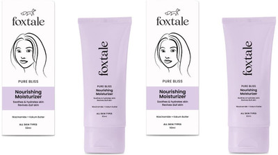Foxtale Pure Bliss Nourish Moisturiser Niacinamide & Vit E Hydrated Glowing Each 50ml(100 ml)