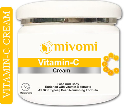 MIVOMI Herbal Vitamin-C Massage Cream,Instant Glow & Skin Nourishes Cream , Soft Smooth(250 g)