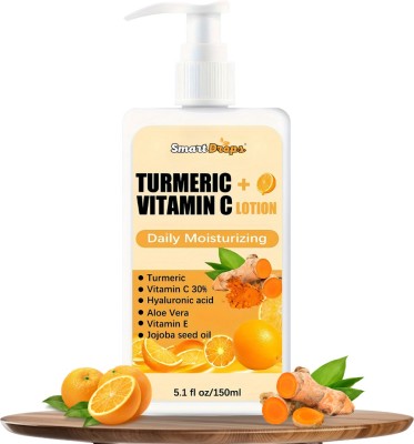 smartdrops Turmeric + Vitamin C Moisturizer Lotion For Face, Hand & Body, Non-Sticky Cream(150 ml)