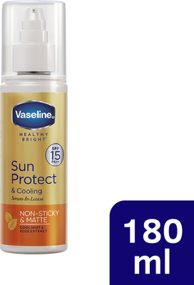 Vaseline Sun Protect & Cooling SPF 15 Body Serum Lotion  (180 Ml) For Rs. 202 @ 55 %