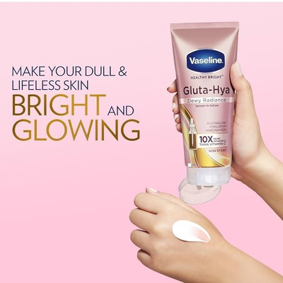 Vaseline Gluta-Hya Dewy Radiance Lotion 70ml Brighter, Radiant Skin(70 ml)