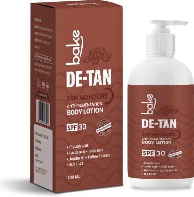 Bake De-Tan Anti Pigmentation Coffee Body Lotion for Dark Spots,Tanning & Tan Removal(200 ml)