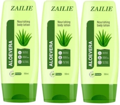 Zailie Aloevera Skin Hydratingg Body Lotion (100 Ml) Pack of 3(300 ml)