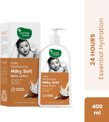 Mother Sparsh Milky Soft Baby Lotion with Milk Protein, Coconut Oil & Shea Butter(400 ml)