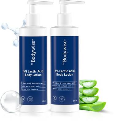 Bodywise 5% Lactic Acid Body Lotion | For Improving Skin Texture & Strawberry Legs