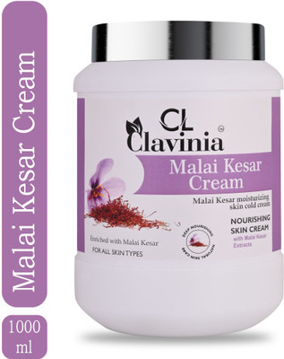 CLAVINIA Malai Kesar Khadi Cold Cream 1000 ml(1000 ml)