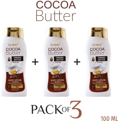 DR.RASHEL Cocoa Butter Body Lotion With Vitamin E For Firming Butter (PACK OF 3)(300 ml)