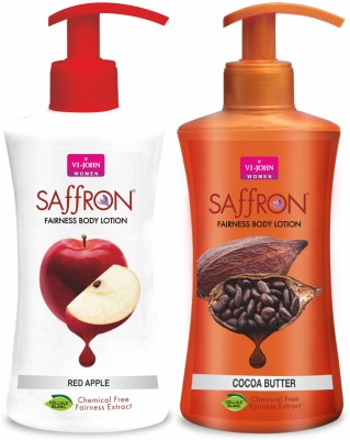 VI-JOHN Body Lotion Combo of 2 | 250 ml Each | For Men and Women | All Skin Types | Red Apple | Cocoa Butter(500 ml)