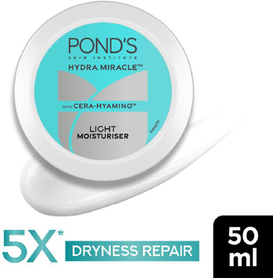 POND's Light Moisturiser with Cera-Hyamino for 5X Dryness Repair for Soft, Smooth Skin(50 ml)