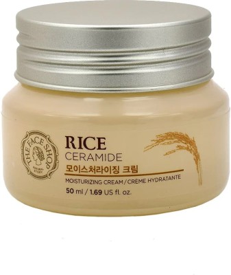 The Face Shop Rice & Ceramide Moisturizing Cream,for brightening & repairing the skin barrier(50 ml)