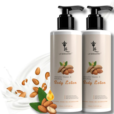 La'bangerry Almond & Vitamin E Body Lotion for Gentle Care Daily(300 ml)