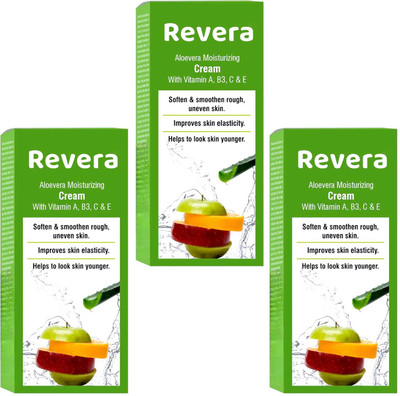 Revera CREAM FOR ALOEVERA HELPS TO LOOK YOUNGER SKIN PACK OF 50g x 3(150 g)