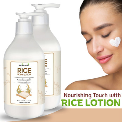 Phillauri Rice Body Lotion | Intense Hydration | Absorbs Instantly | Heals & Repairs Skin(400 ml)