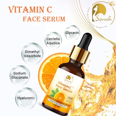 Sipradh Powerful Natural Vitamin C Face Serum for Anti-aging, Brightening Glowing Skin(30 ml)