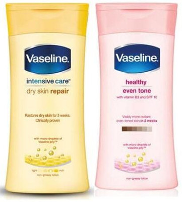 Vaseline DRY SKIN + DAILY BRIGHT LOTION 100G EACH(200 ml)