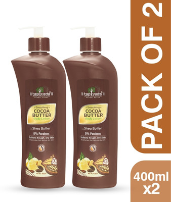 tapveda Cocoa Butter Body Lotion For 24 Hour Moisturization - Pack of 2(800 ml)